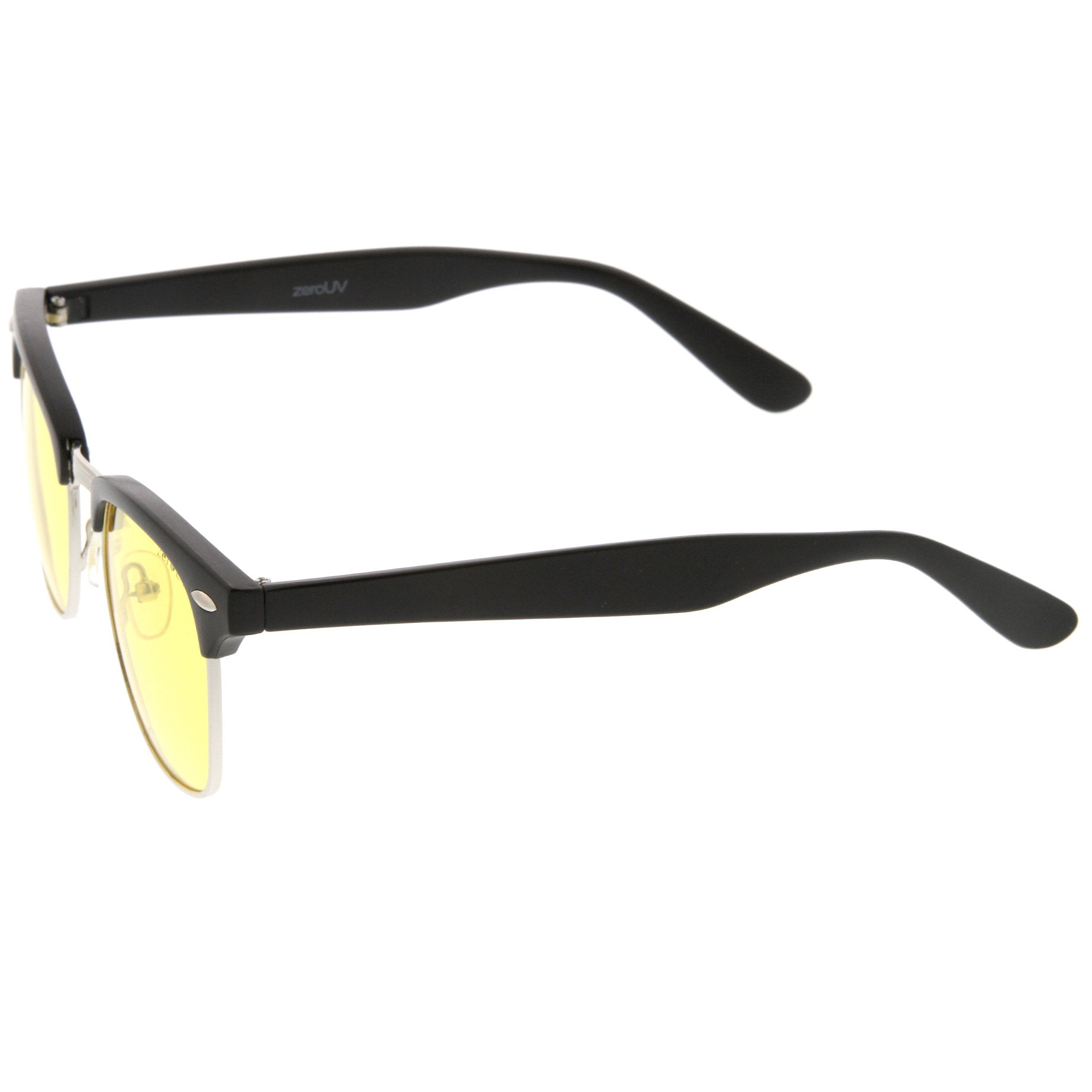 Half Frame Horned Rim Polarized Sunglasses - Image 2