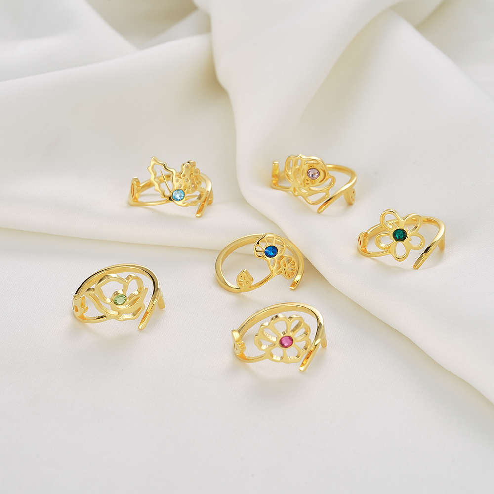 Handmade Birth Month Flower Ring - Image 5