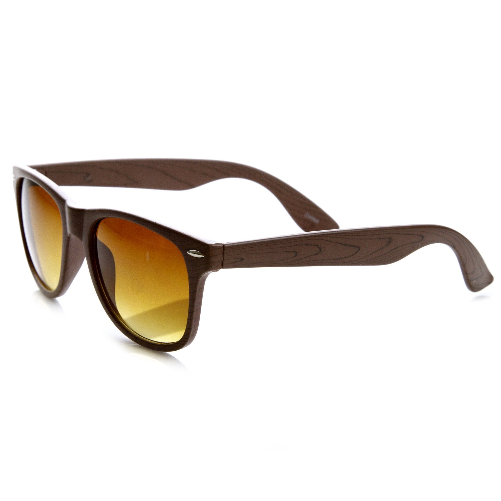 Wood Print Horned Rim Sunglasses - Image 3