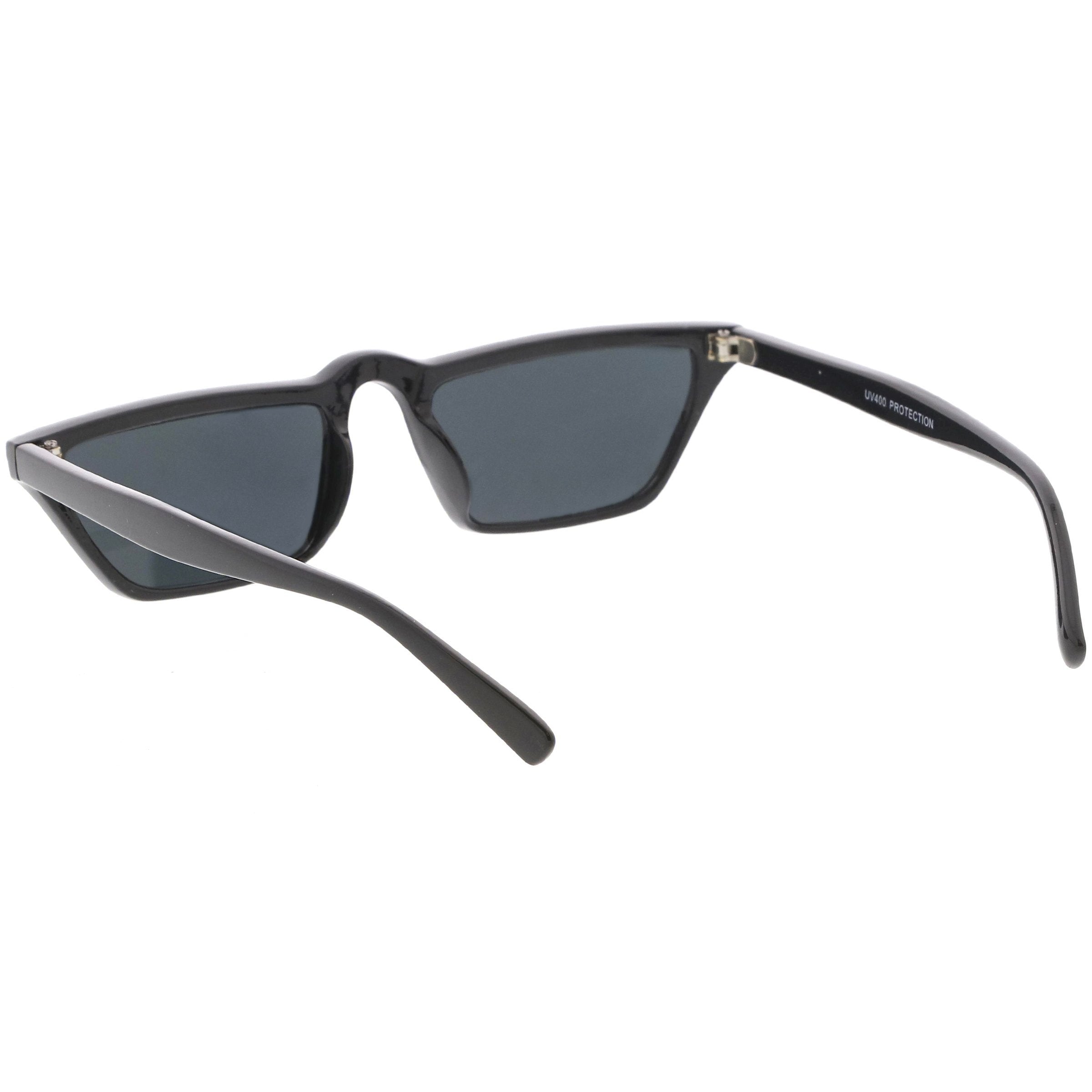 Low Temple Color Top Cat Eye Sunglasses - Image 3