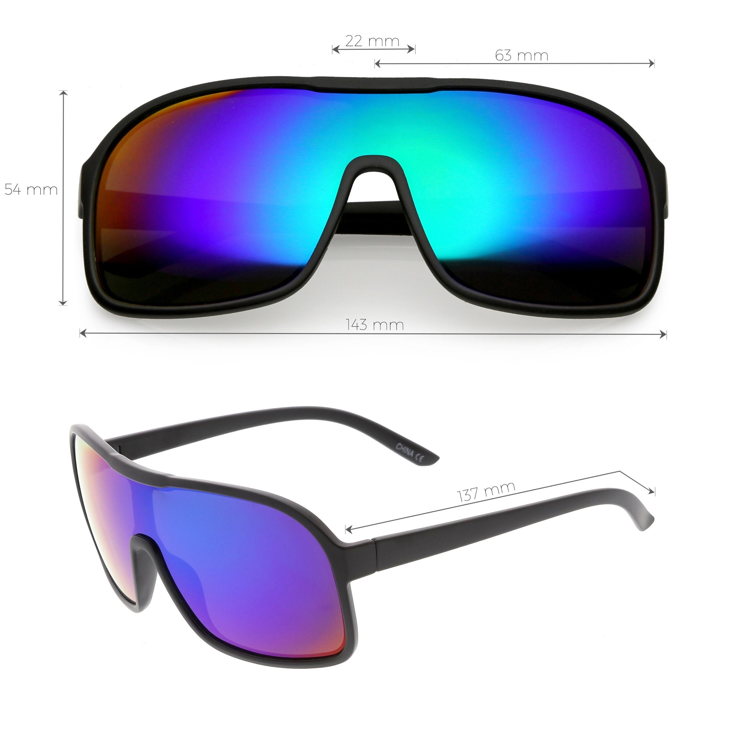 1980's Riding Sports Shield Sunglasses - Image 9