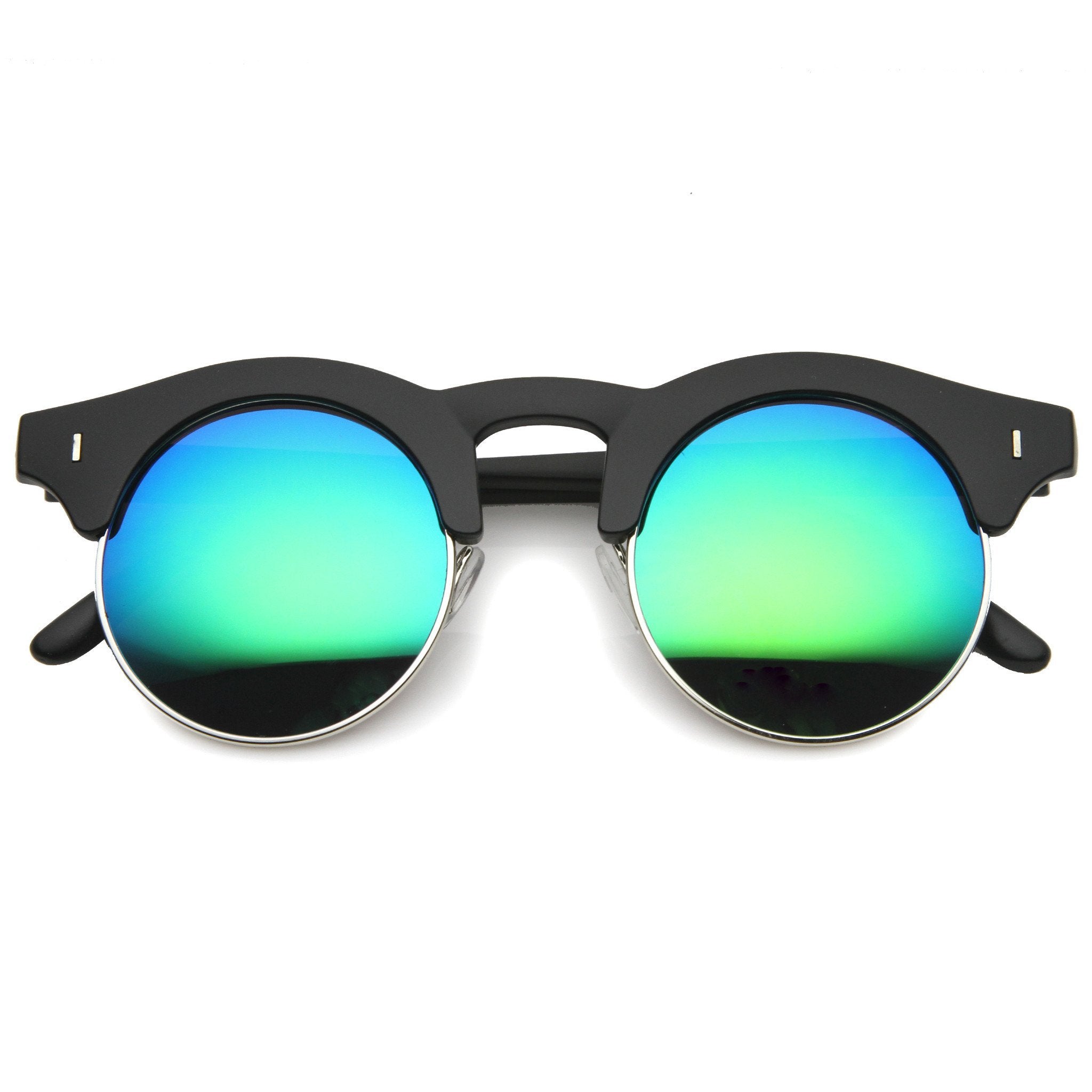 Retro Rim Round Sunglasses - Image 4