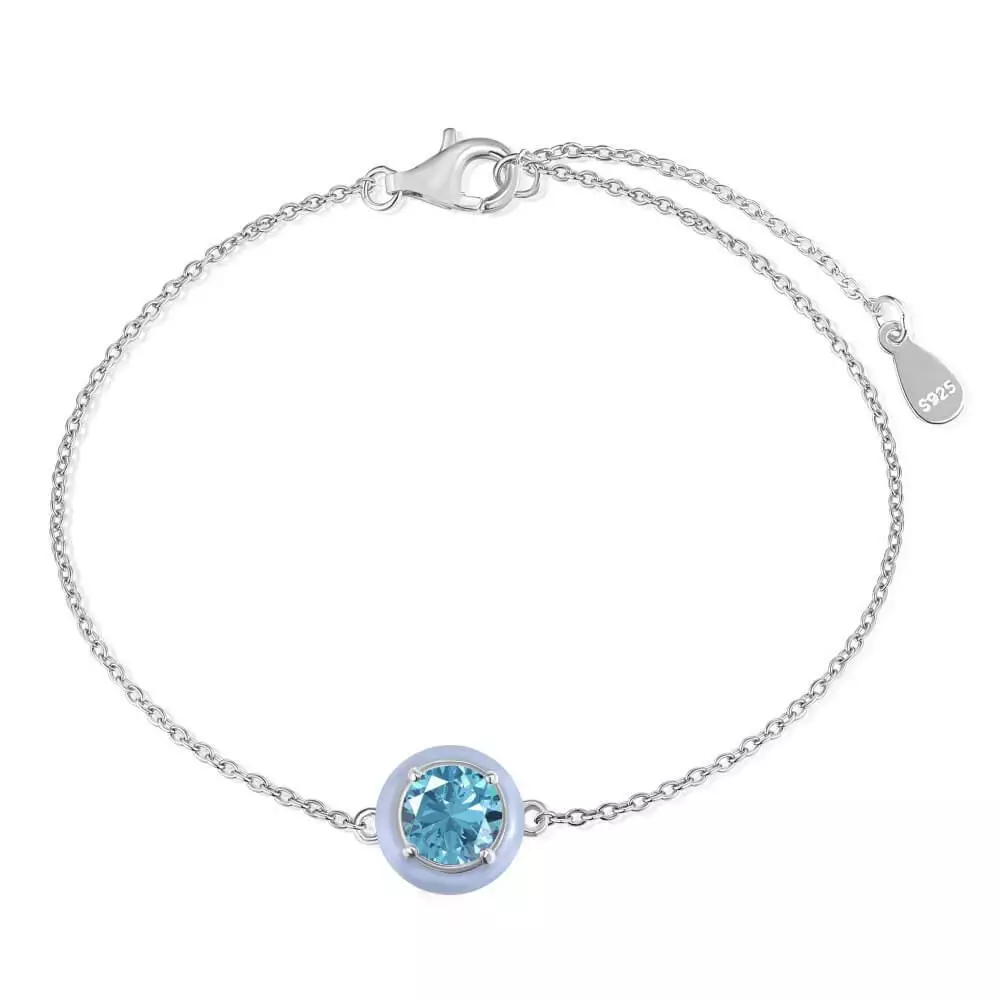 Enamel Macaron Round Zircon Bracelet - Image 6