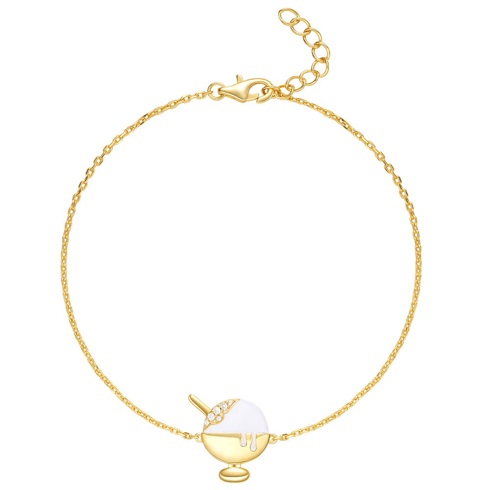 Ice Cream Cup Charm Bracelet for Gift