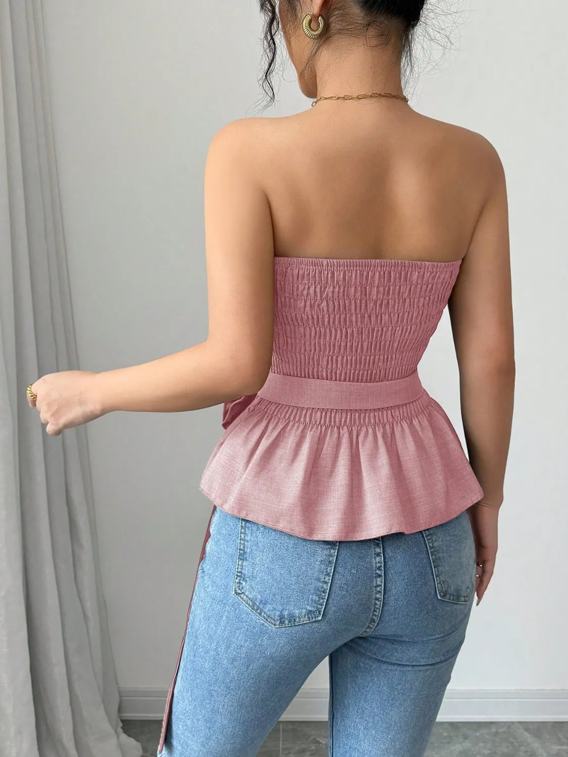 Flower Smocked Tube Top - Image 7