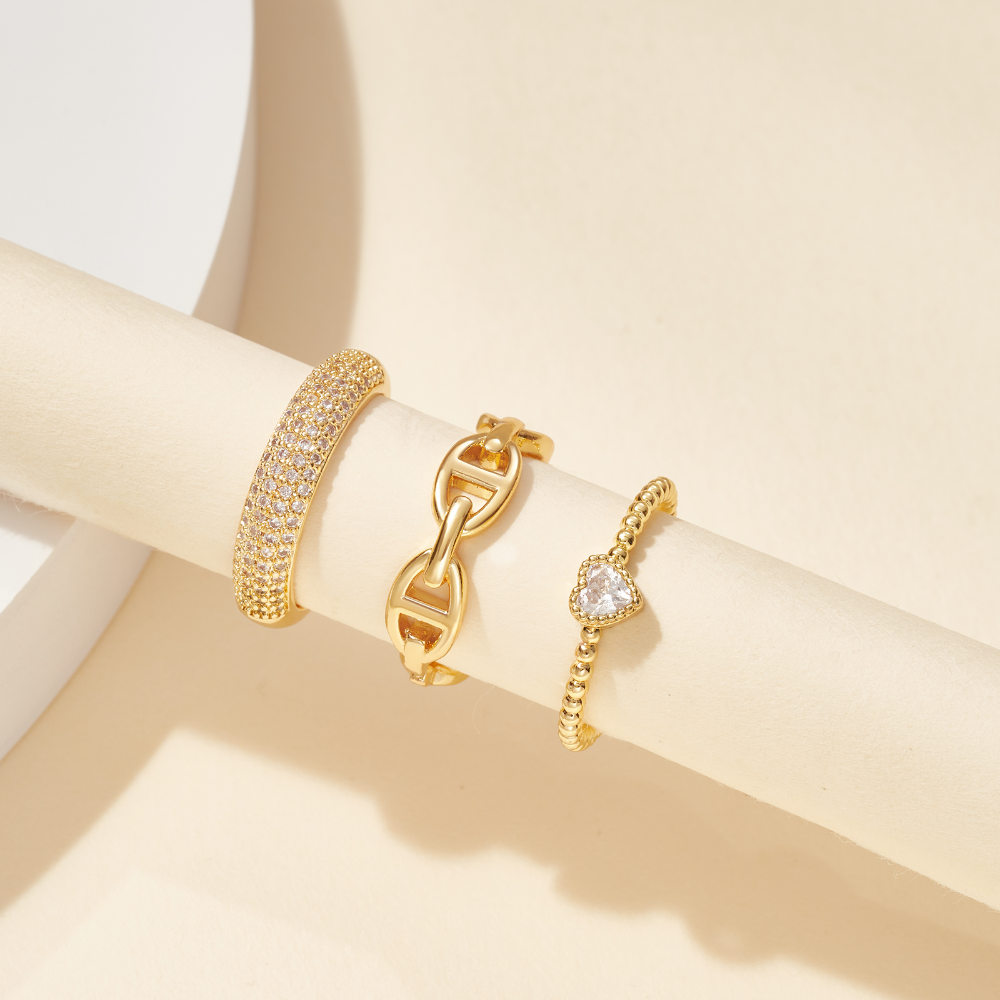 3Pcs Stackable Open Knuckle Rings - Image 6