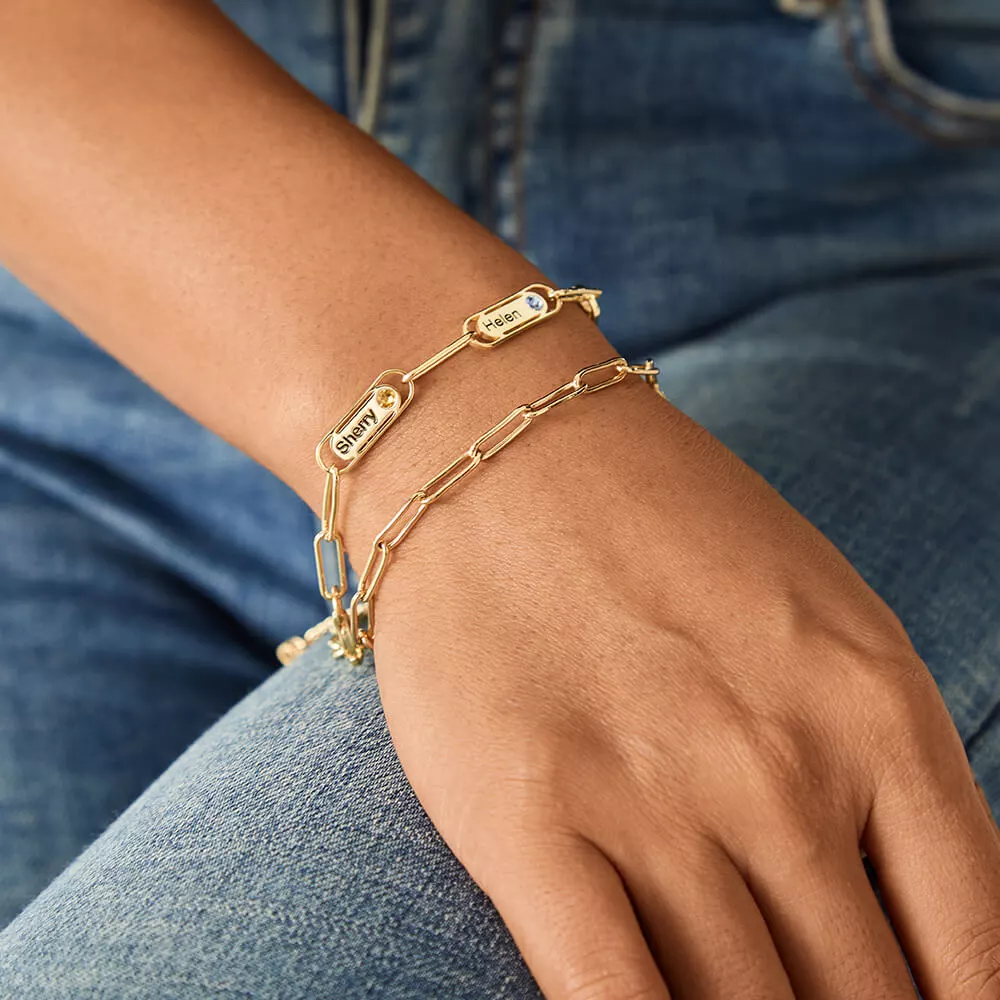 Personalized Bracelet With Name And Birthstone - Image 2
