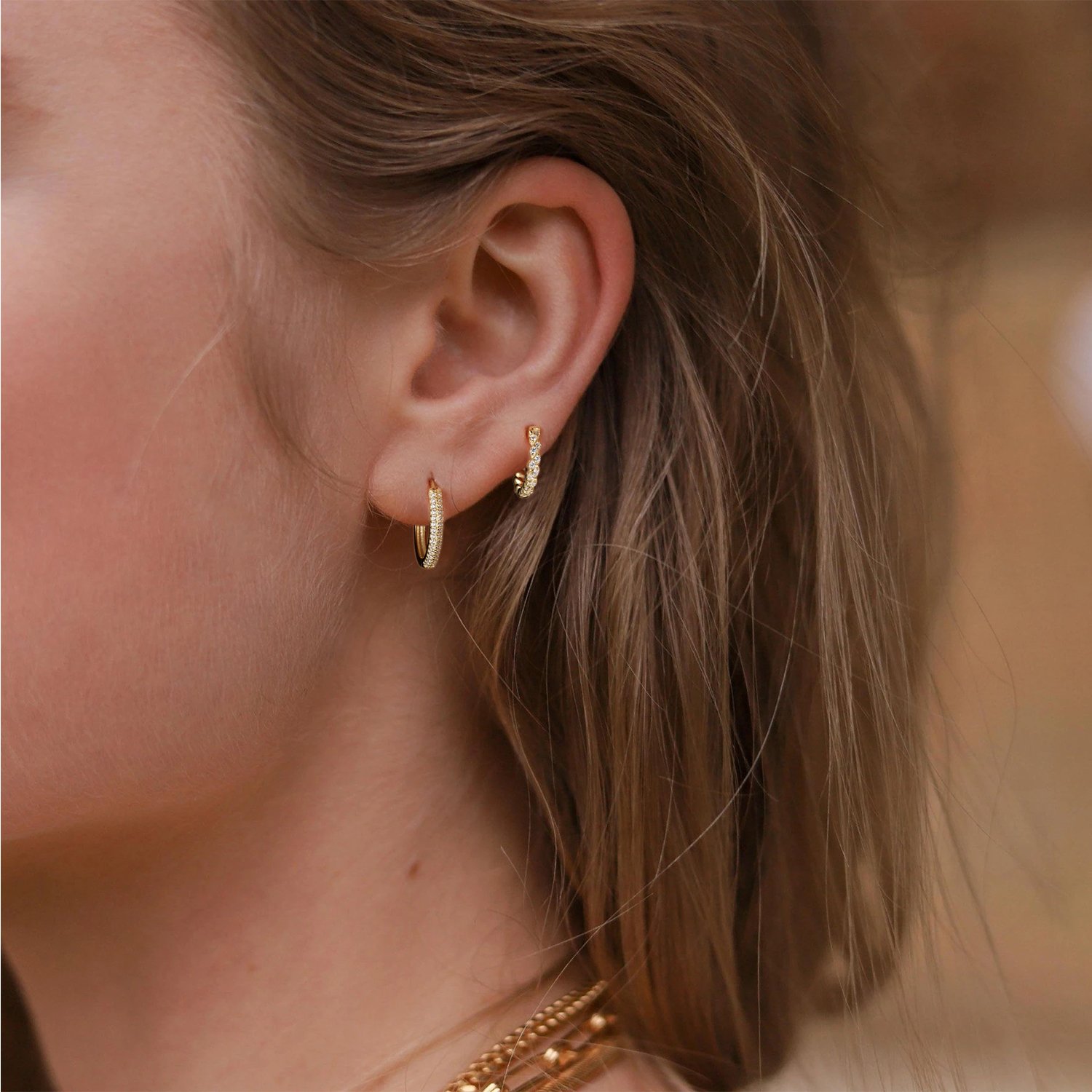 Gold Earrings Hoop For Women - Image 2