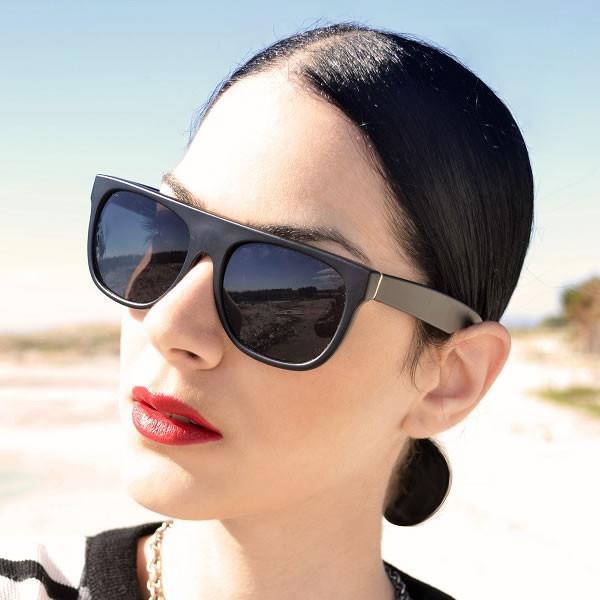 Super Flat Top Horned Rim Sunglasses - Image 14