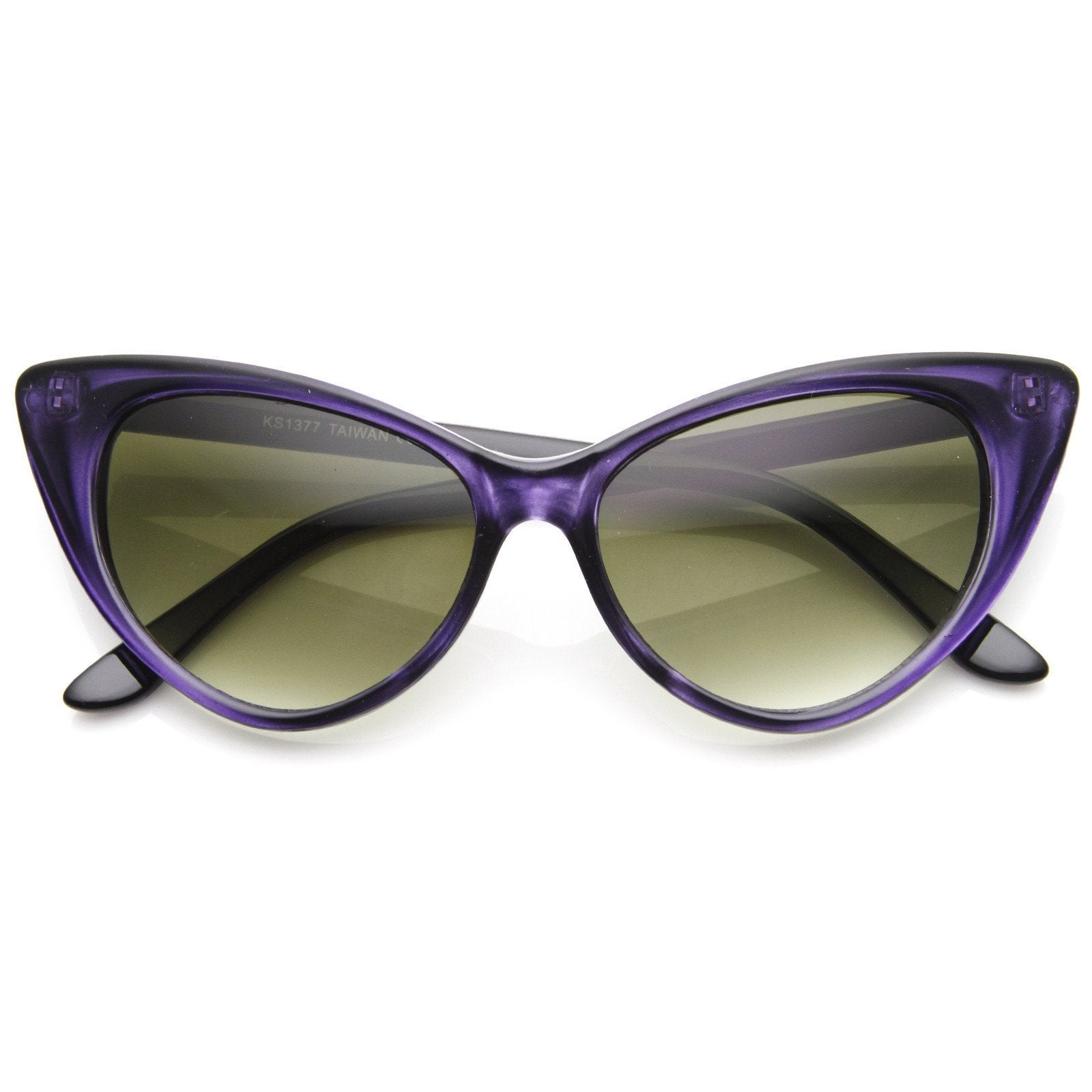 Retro 1950's High Pointed Cat Eye Sunglasses - Image 7