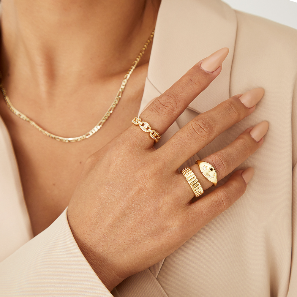 Trendy Adjustable Open Knuckle Rings For Women 3Pcs - Image 4
