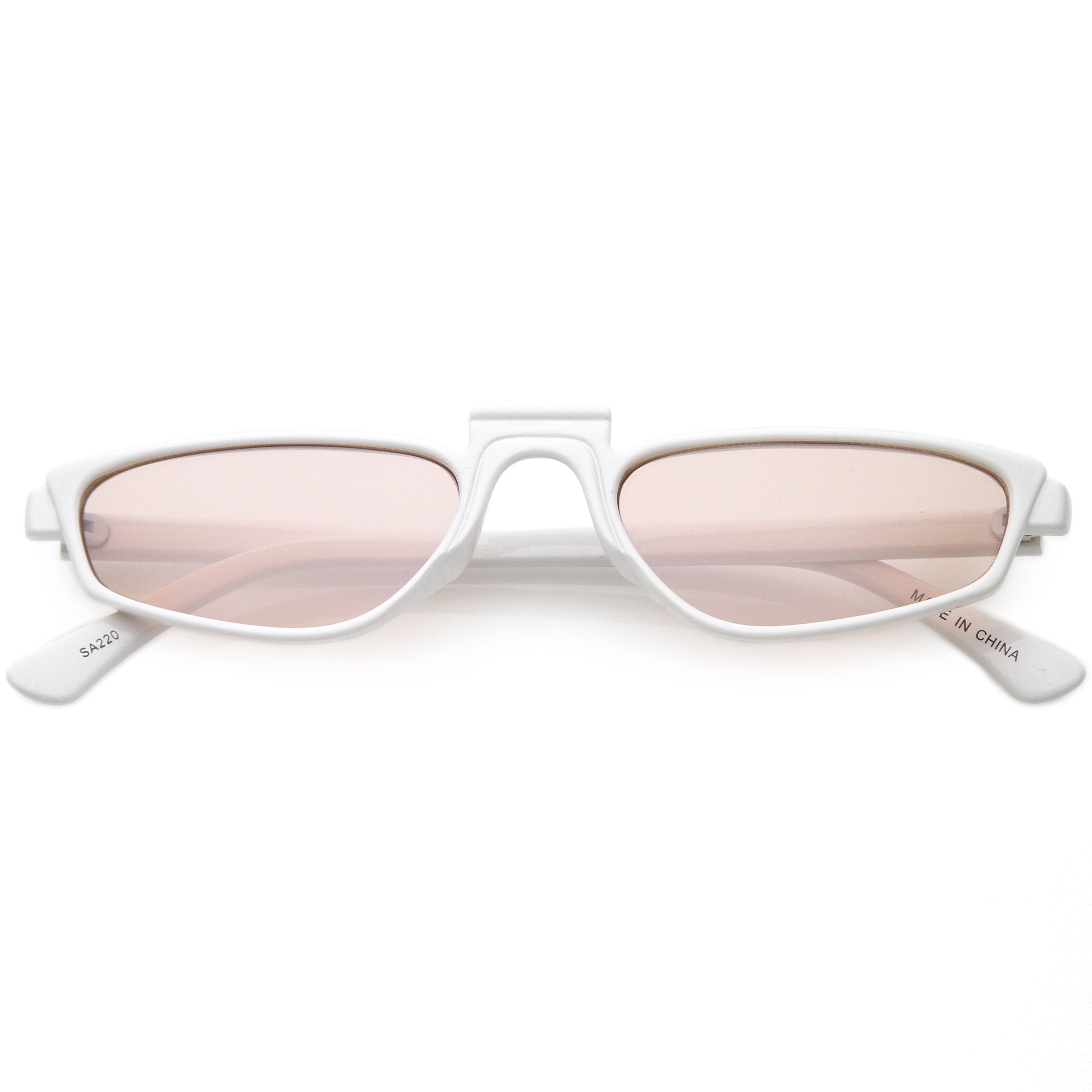 1990's Small Thin Retro Cat Eye Sunglasses - Image 4