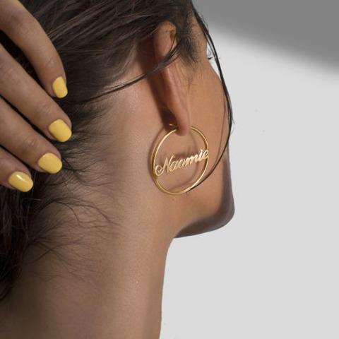 Hoop Name Earrings - Image 3