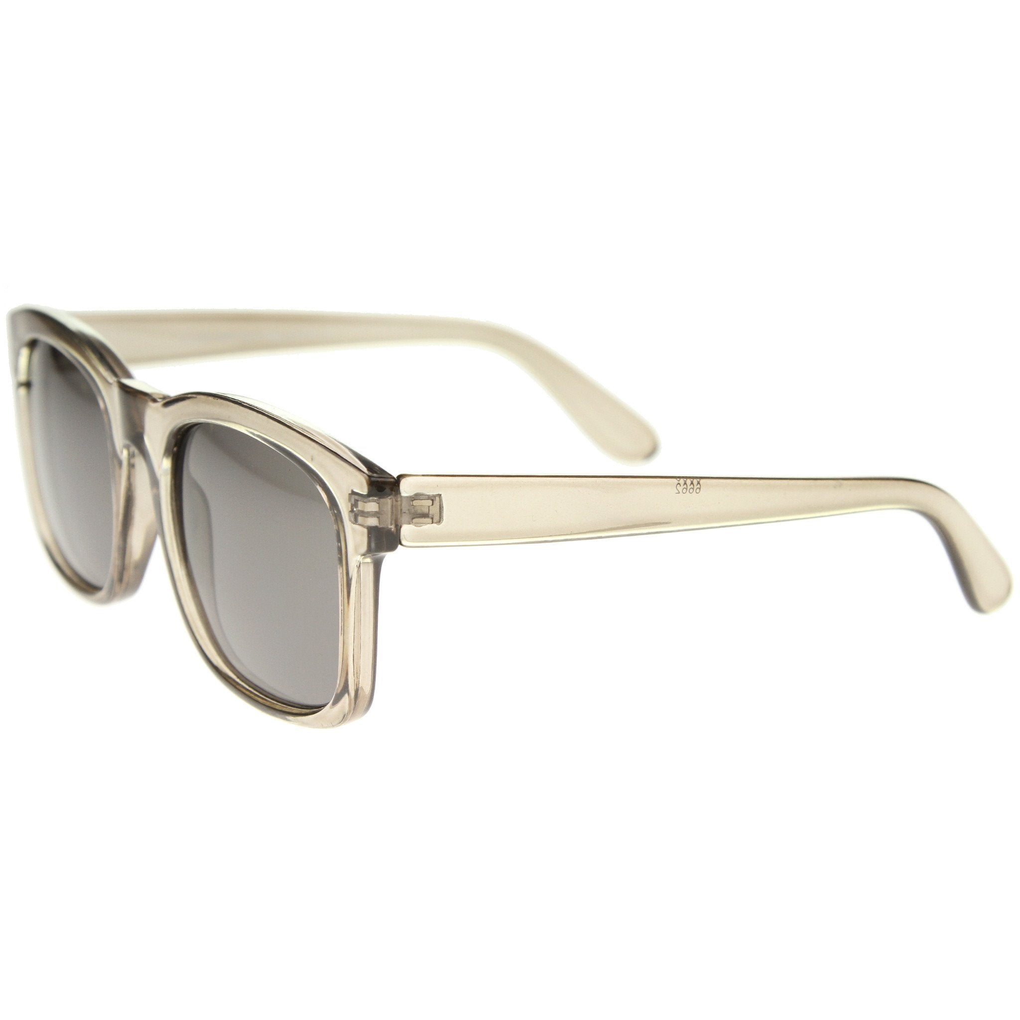 Retro Bold Horned Rim Shallow Frame Sunglasses - Image 2