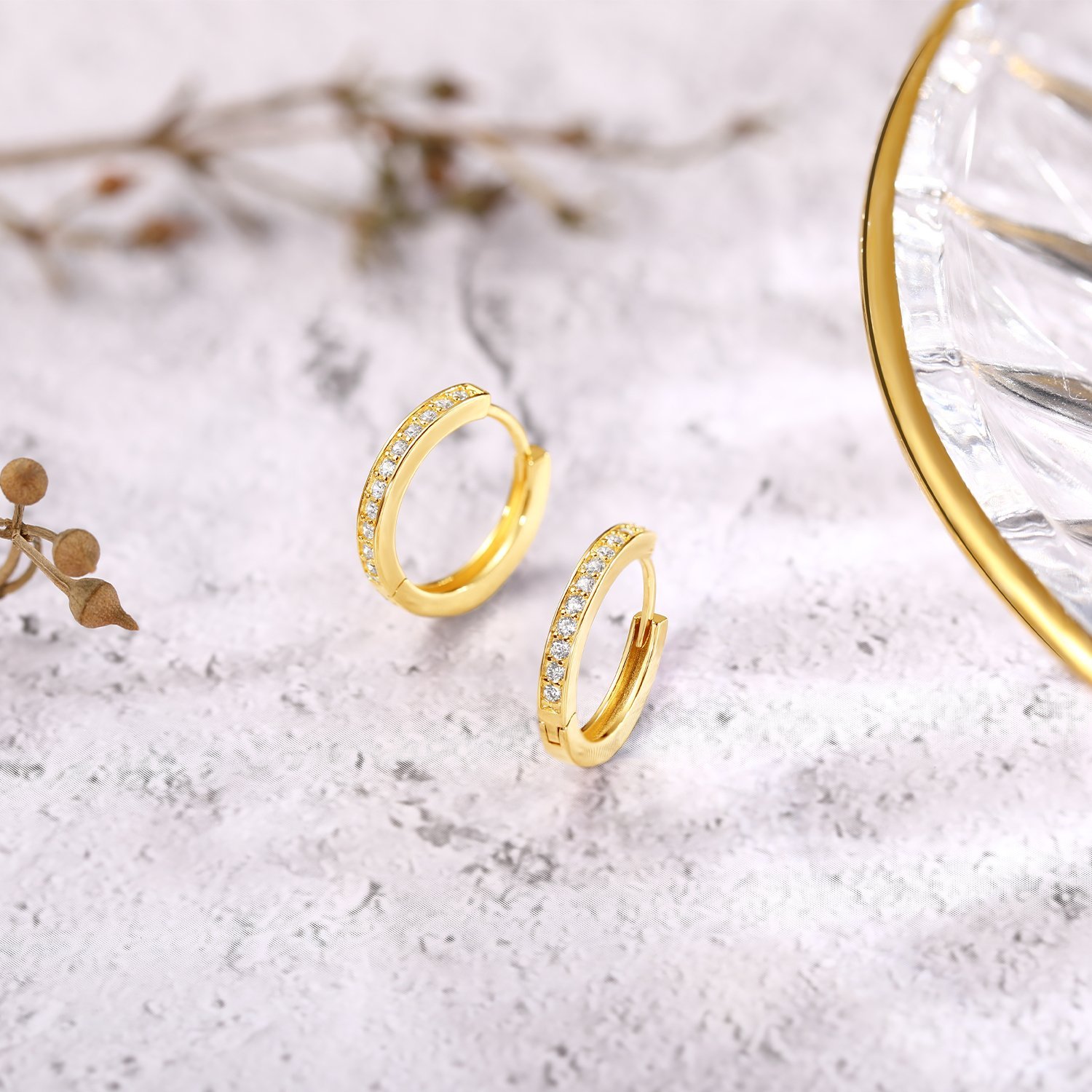 "Forever Lasting" Sterling Silver Hoop Earrings - Image 3
