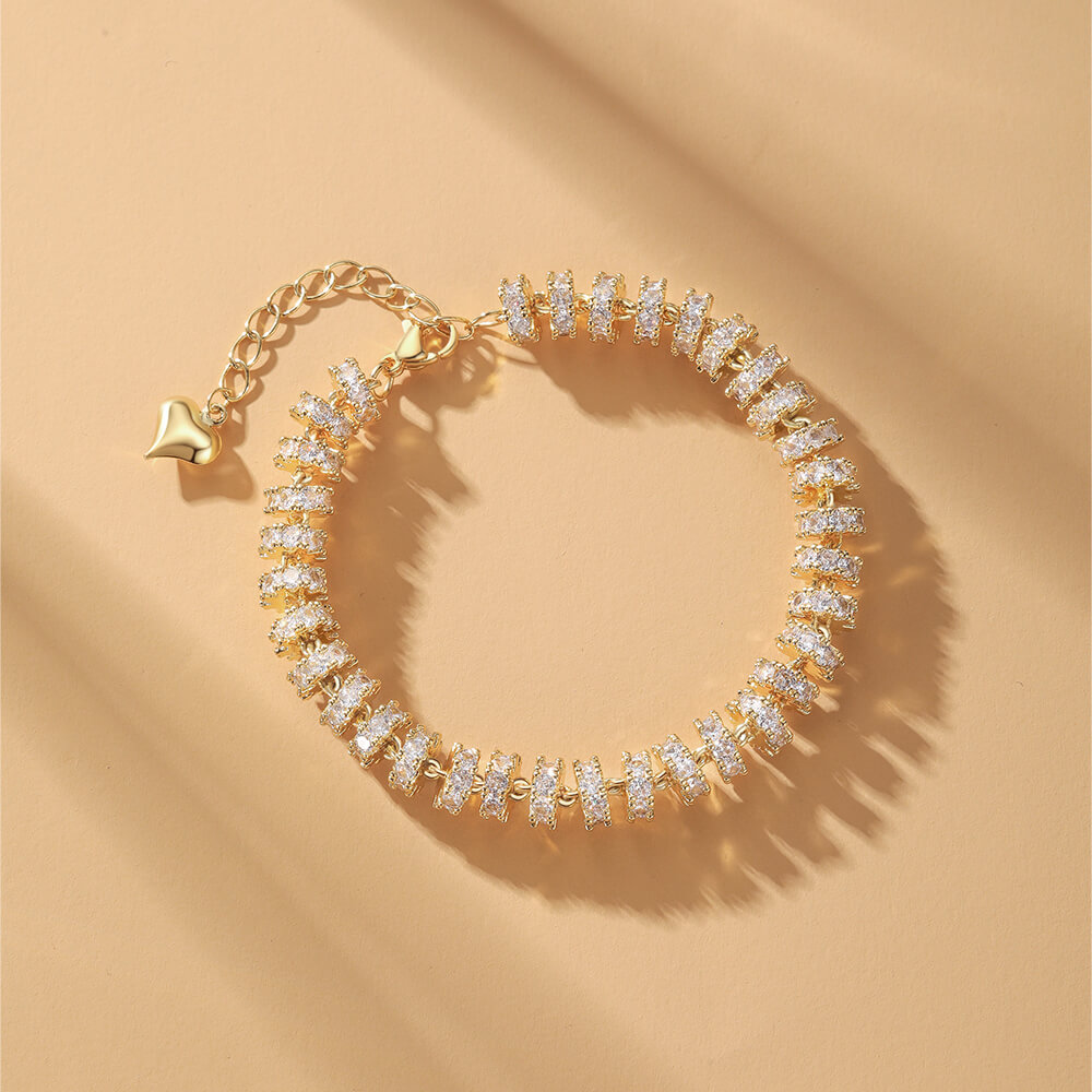 Clear Sparkle Spacer Charm Bracelet - Image 2