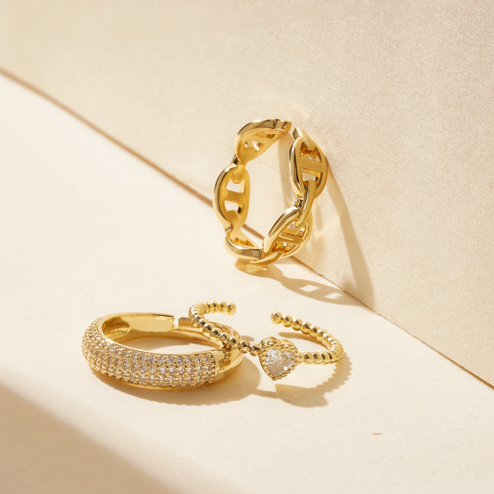 3Pcs Stackable Open Knuckle Rings - Image 3