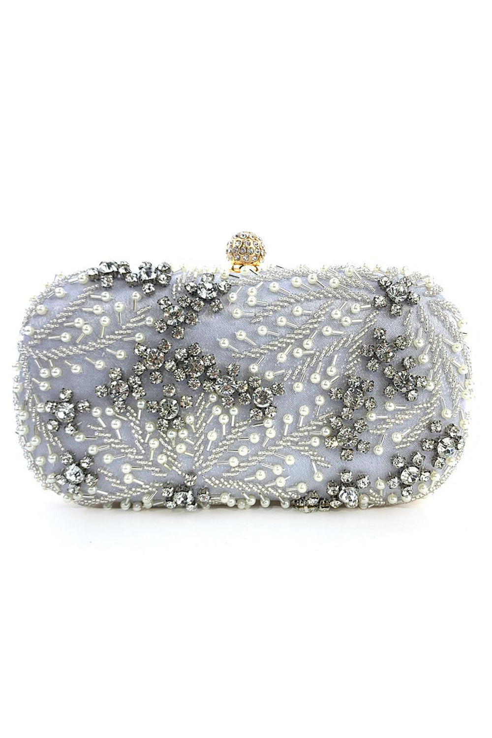 Black Beaded Evening Clutch Bag - Image 7