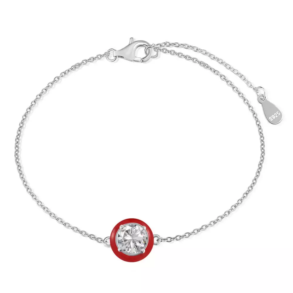 Enamel Macaron Round Zircon Bracelet - Image 4