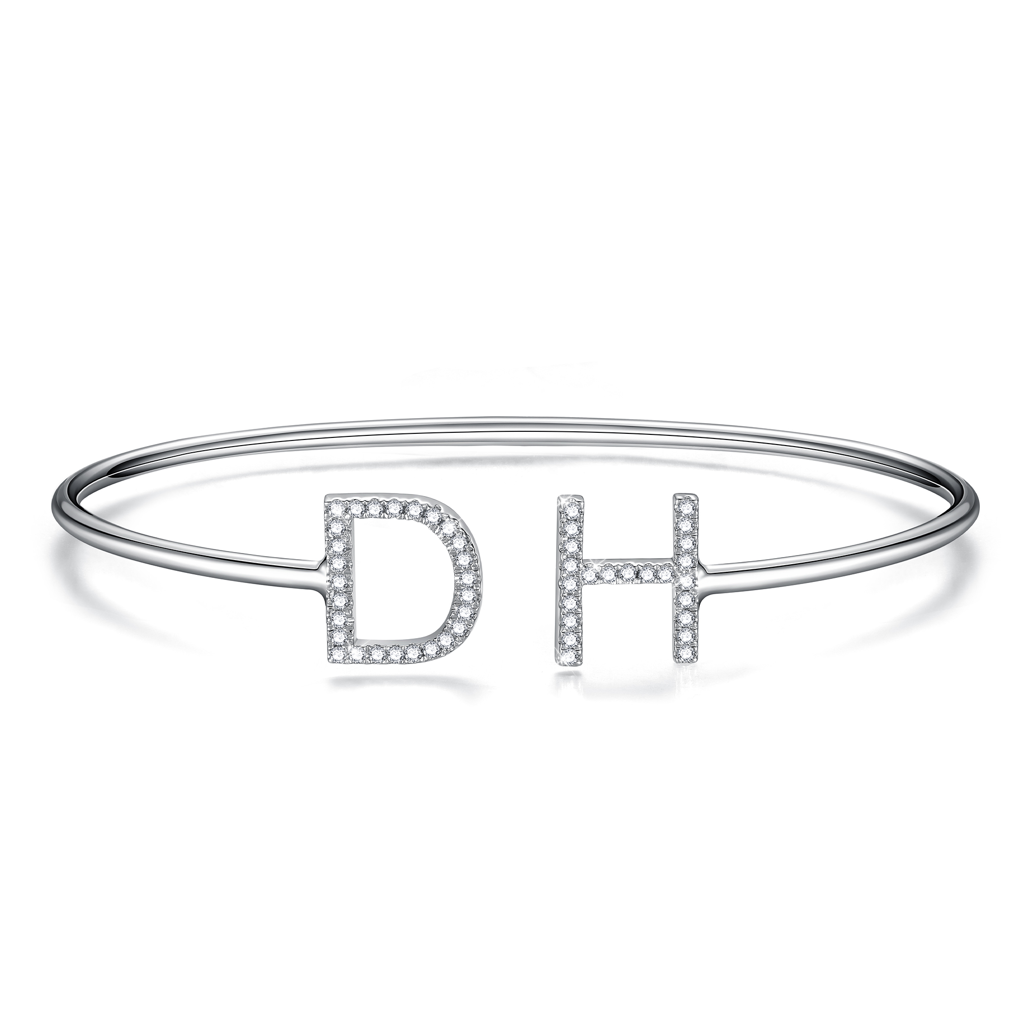 Sterling Silver Personalized Initial Bracelet