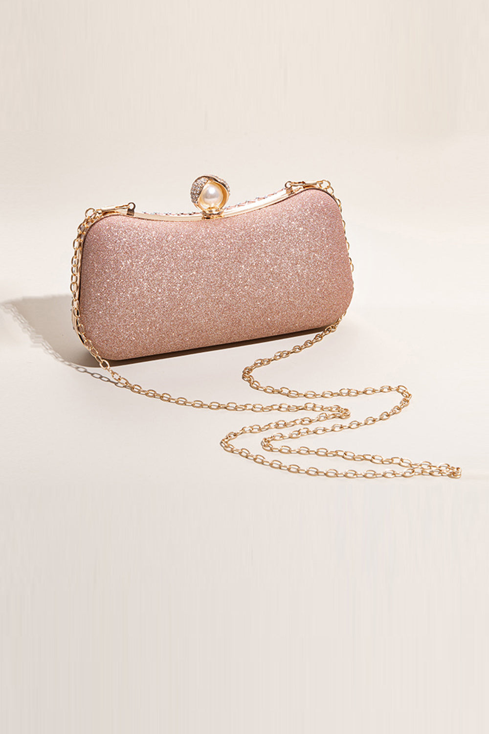 Glitter Blush Beaded Party Clutch - Image 2