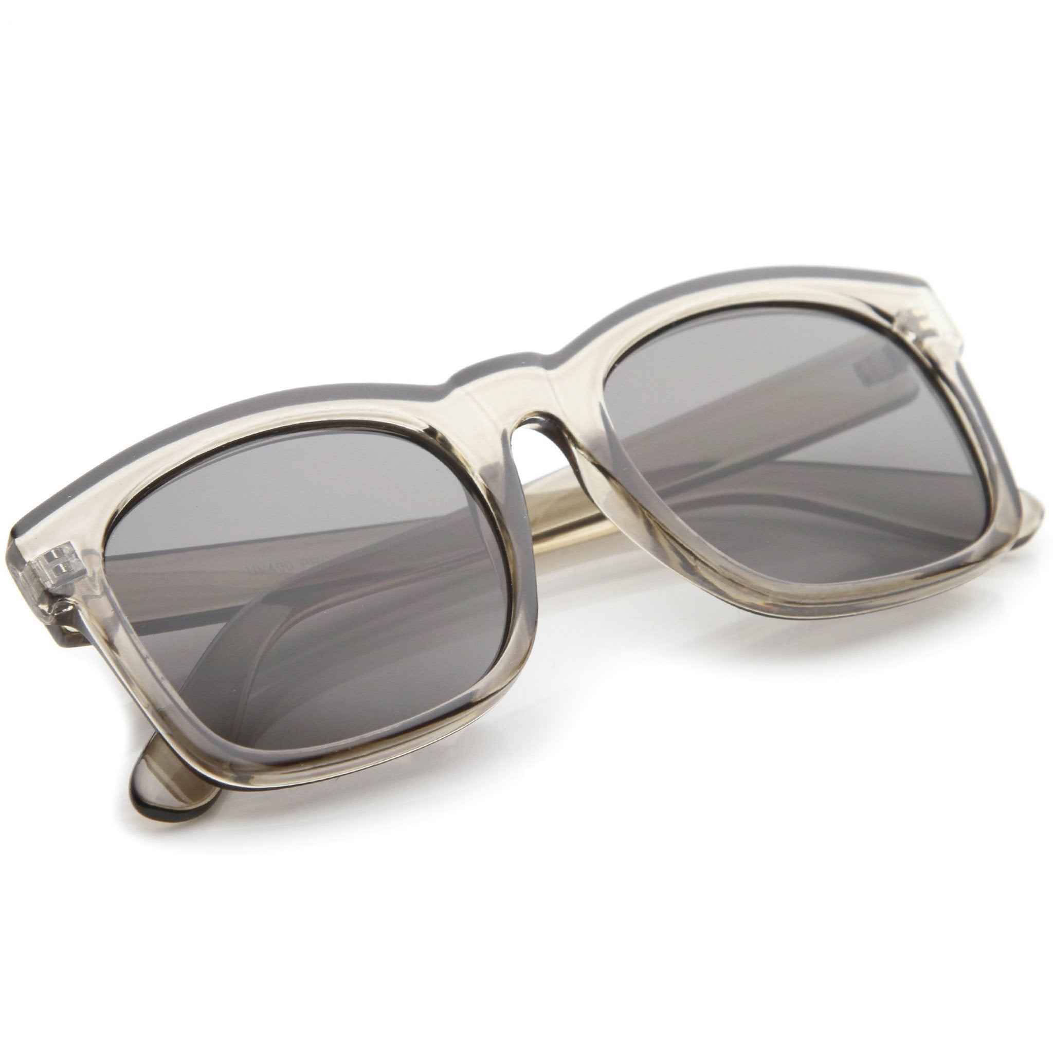 Retro Bold Horned Rim Shallow Frame Sunglasses - Image 3