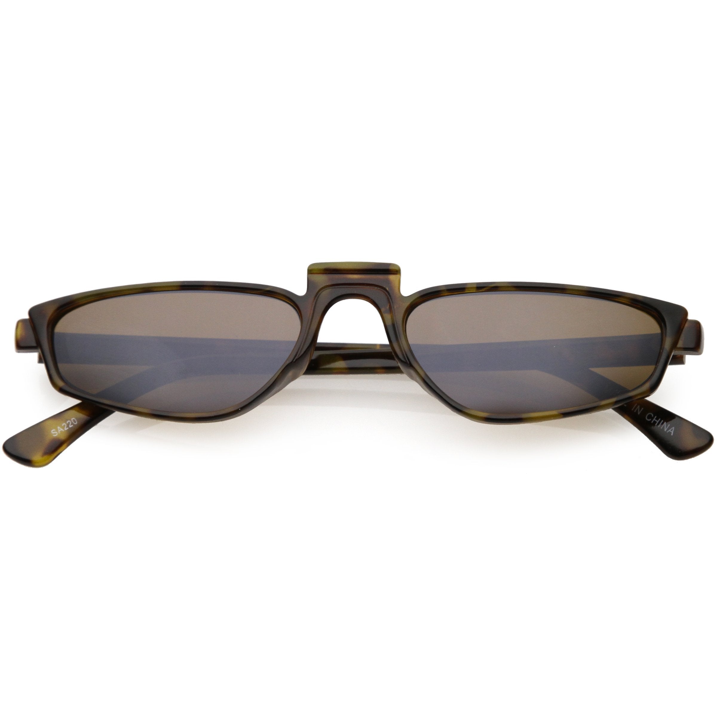 1990's Small Thin Retro Cat Eye Sunglasses - Image 8