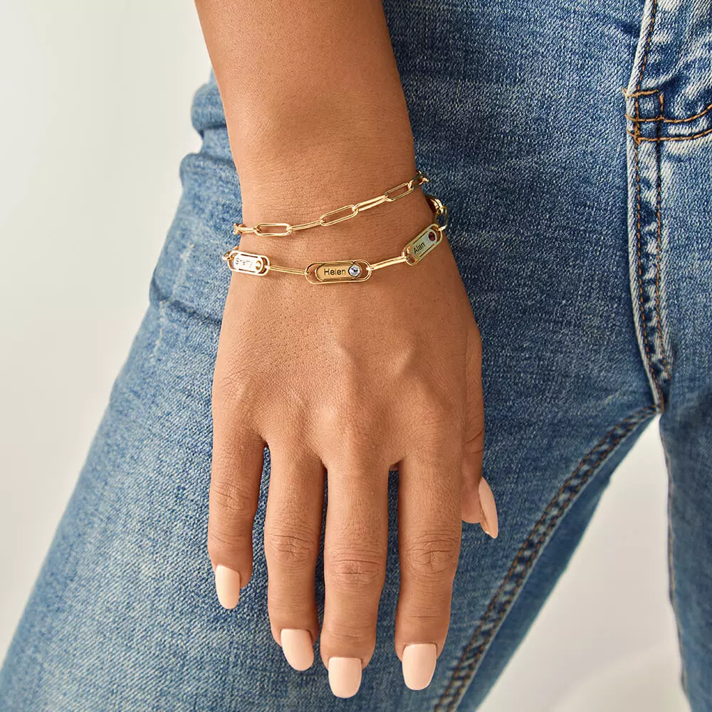 Personalized Bracelet With Name And Birthstone - Image 3