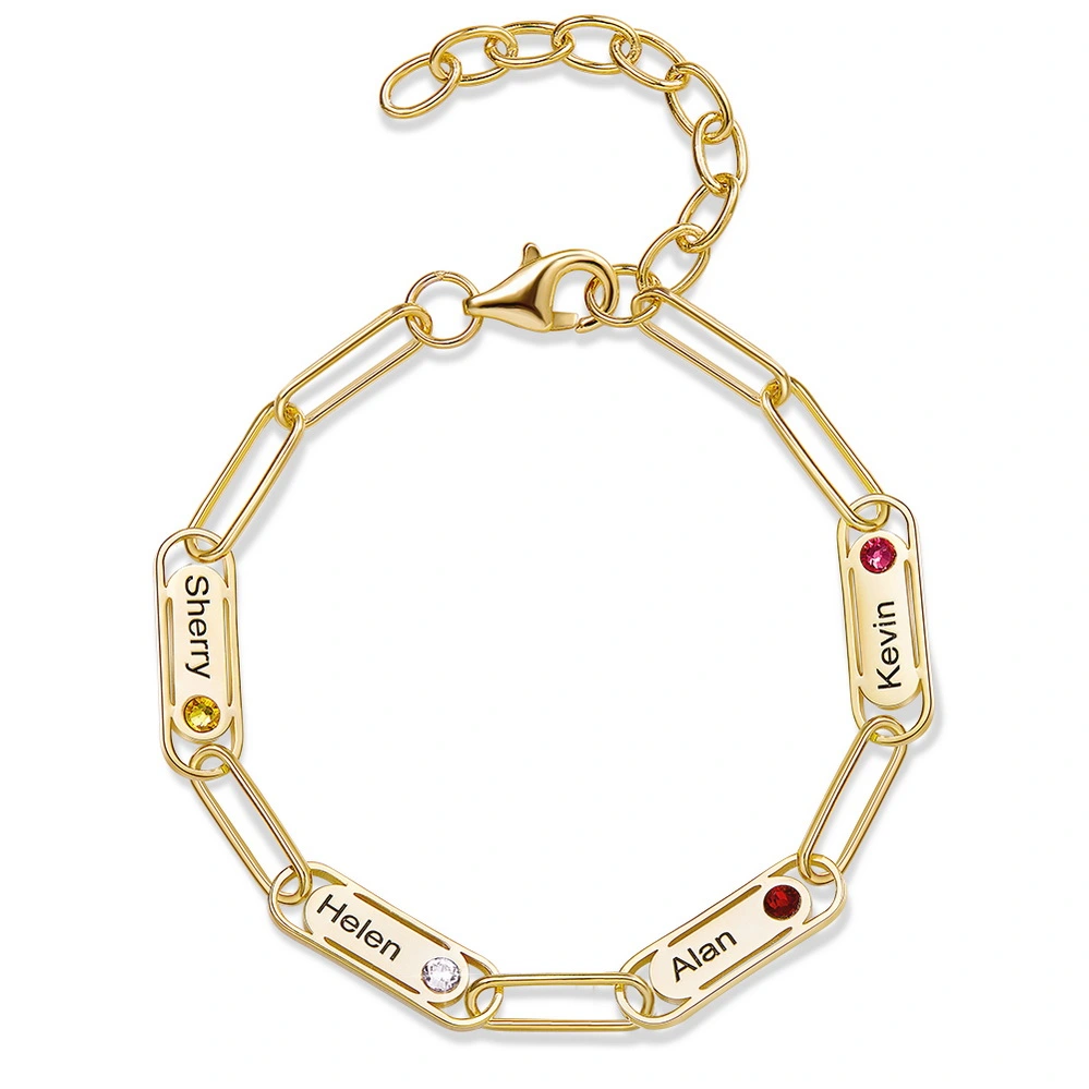 Personalized Bracelet With Name And Birthstone