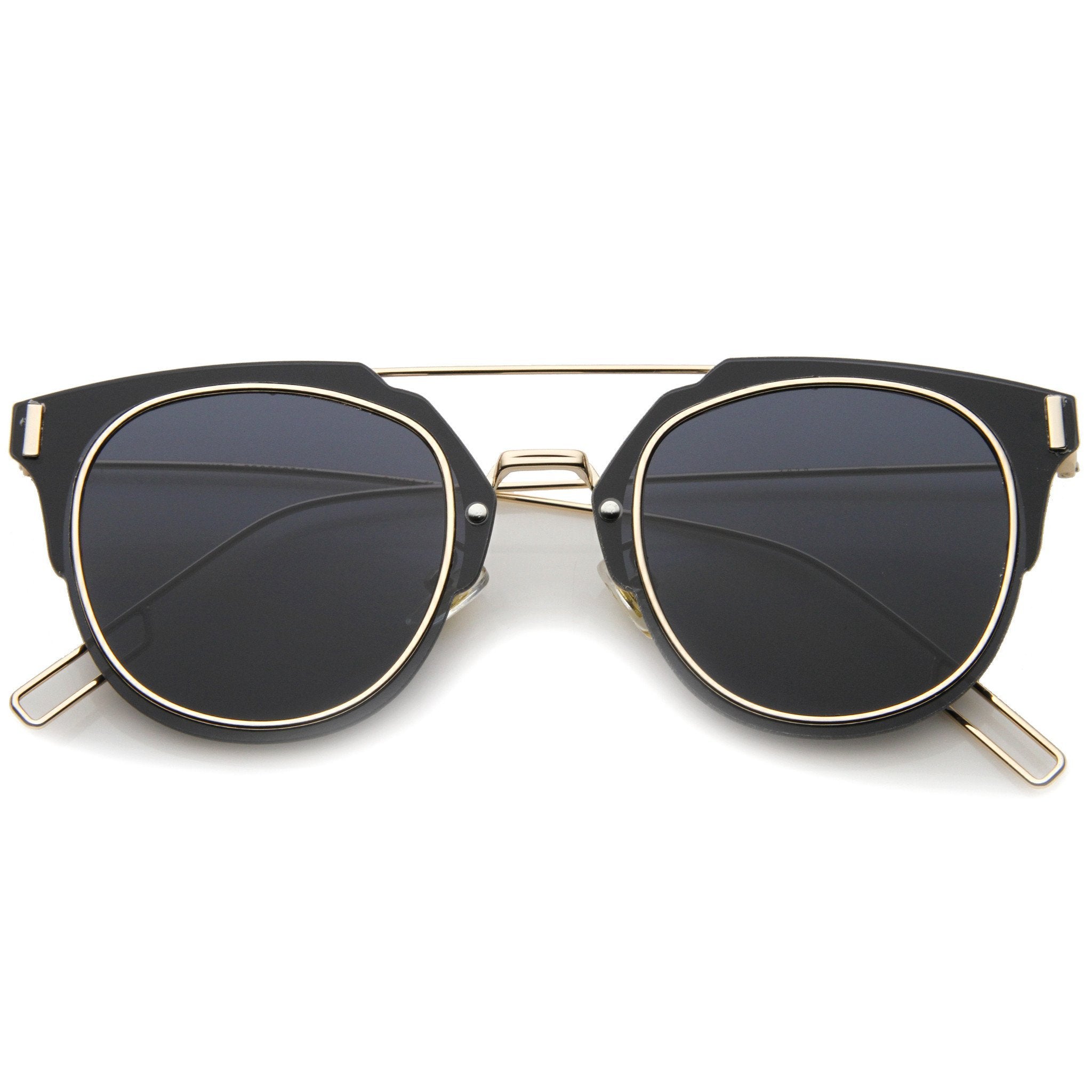 Ultra Thin Wire Inner Rim Pantos Sunglasses - Image 2