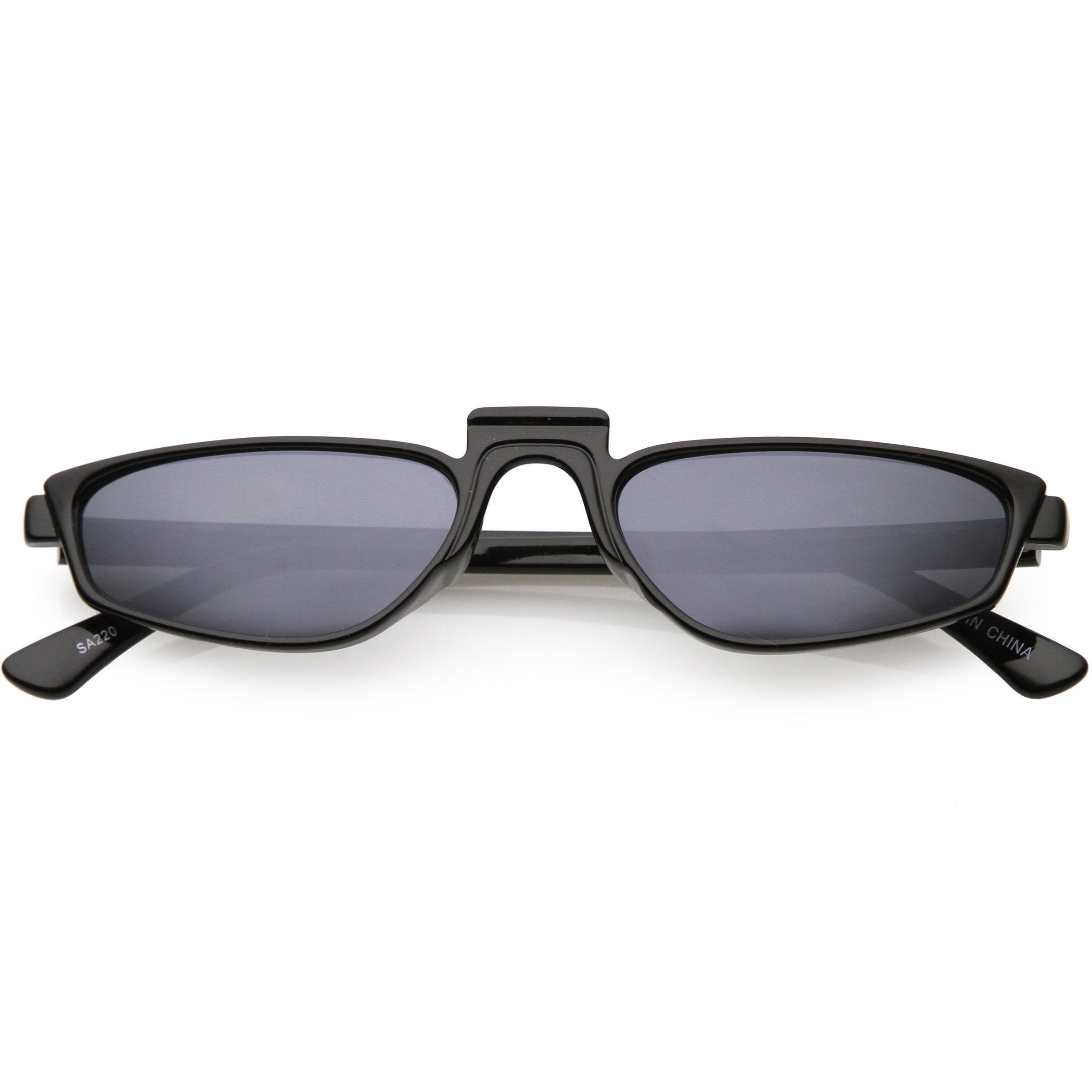 1990's Small Thin Retro Cat Eye Sunglasses - Image 5
