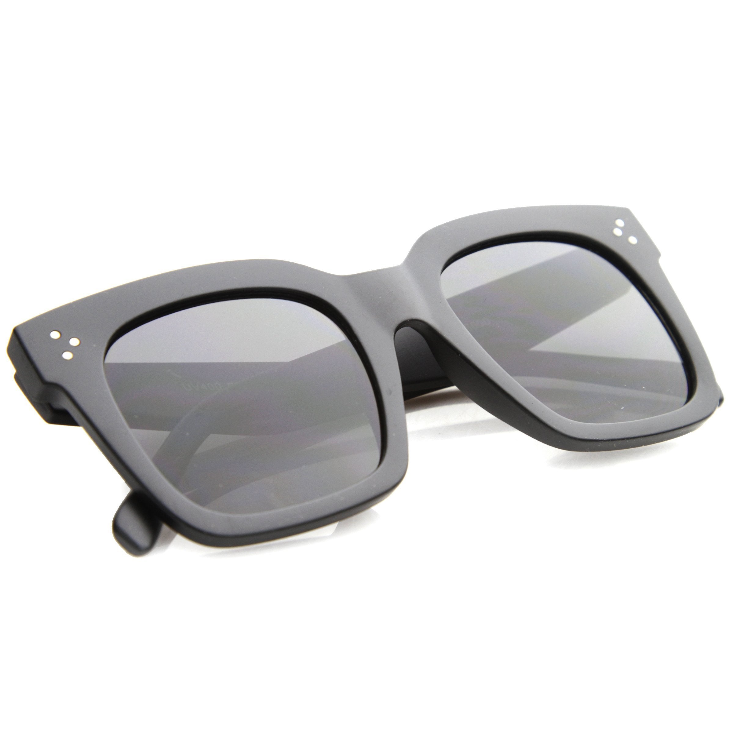 Oversize Horned Rim Sunglasses - Image 3