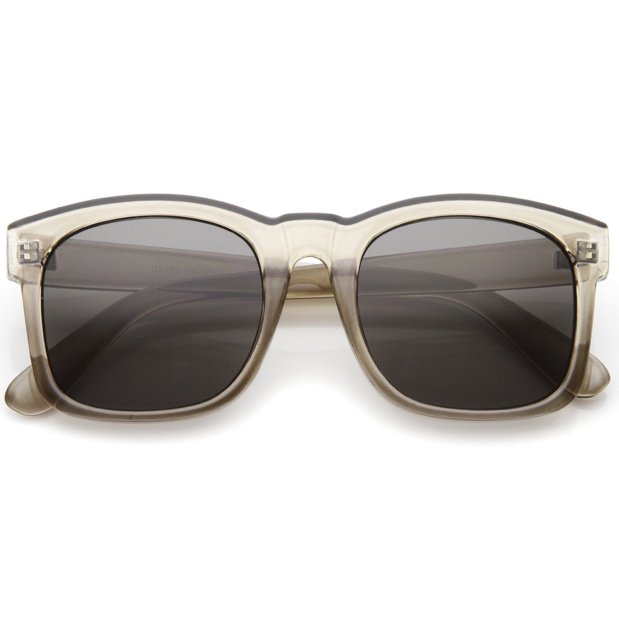 Retro Bold Horned Rim Shallow Frame Sunglasses