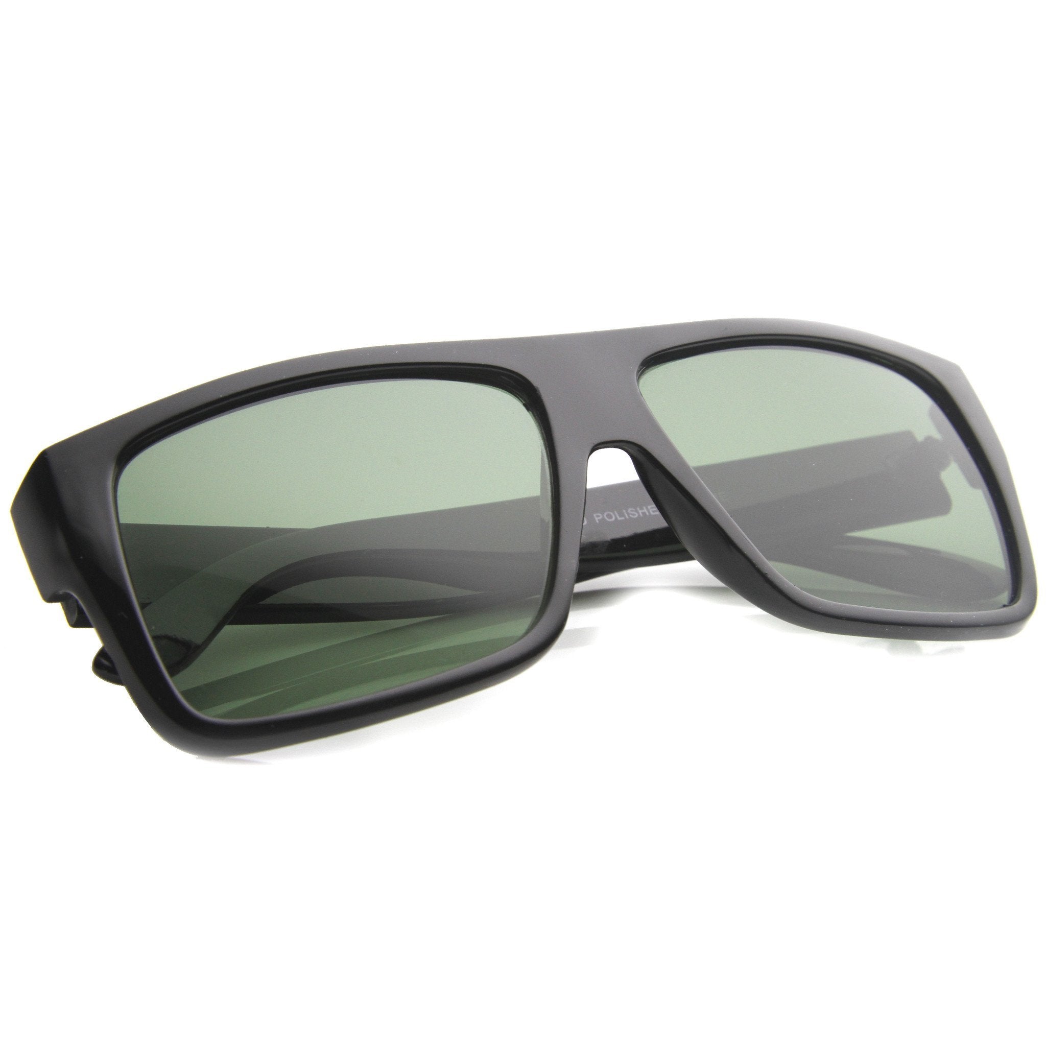 Streetwear Rectangle Flat Top Block Sunglasses - Image 3