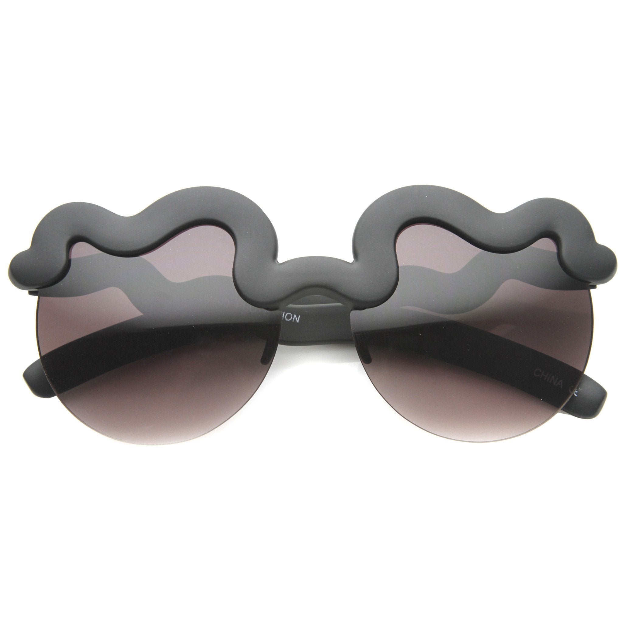 Squiggly Design Round Sunglasses - Image 4