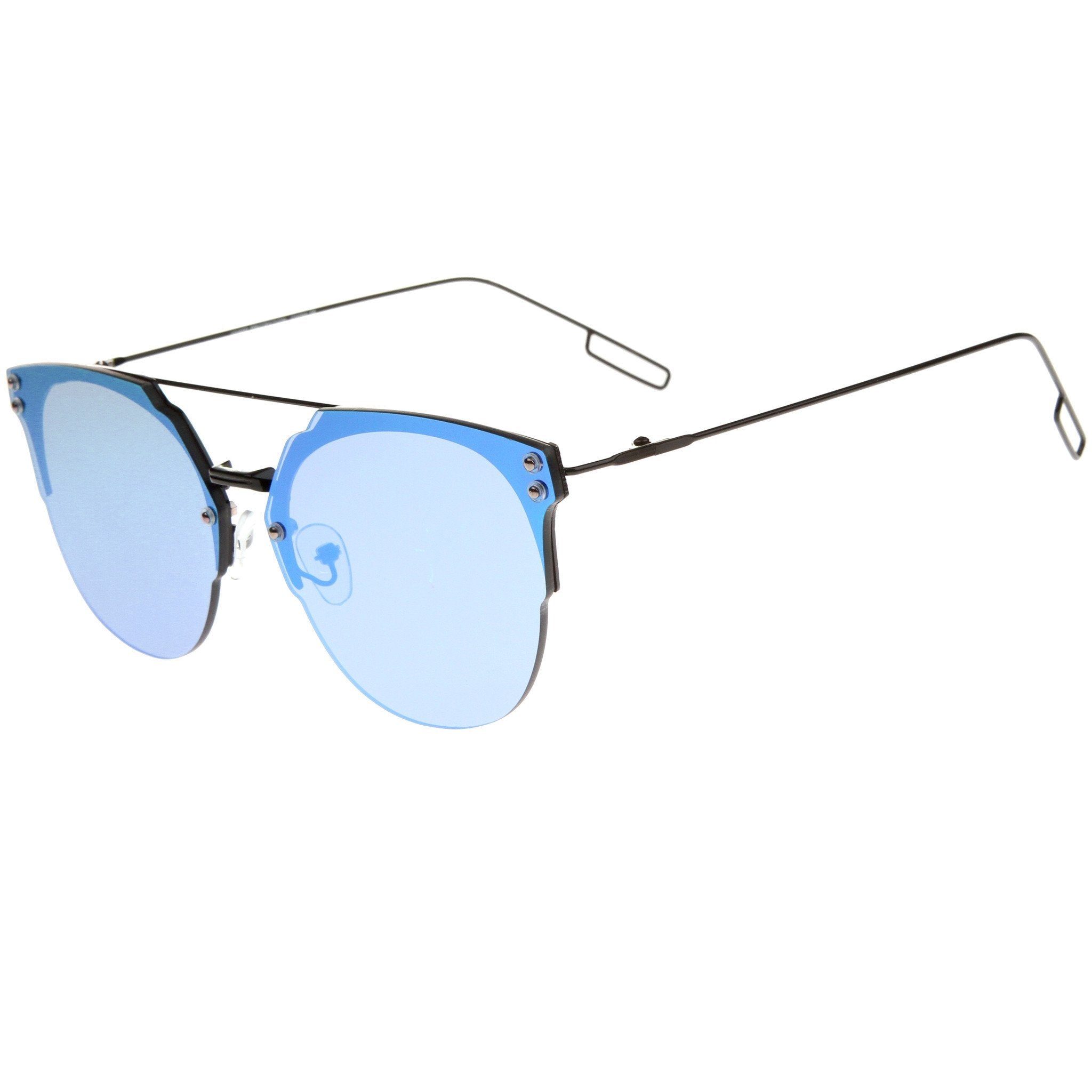 Rimless Flat Lens Color Sunglasses - Image 2