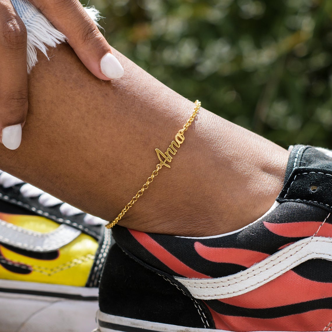 Simple Carrie Name Bracelet / Anklet - Image 2