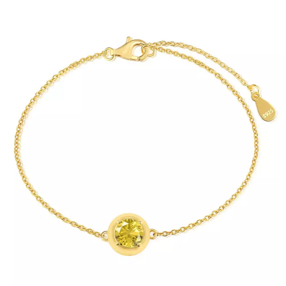Enamel Macaron Round Zircon Bracelet - Image 3