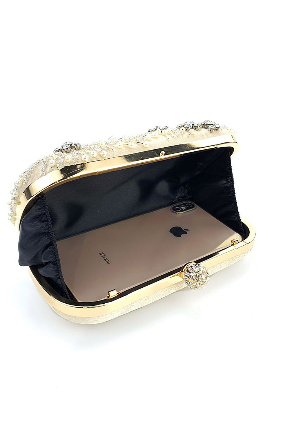 Black Beaded Evening Clutch Bag - Image 5